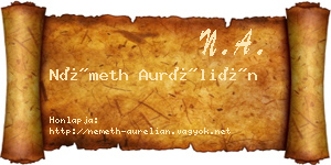 Németh Aurélián névjegykártya